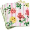 MACKENZIE-CHILDS Pack of 20 Dinner Paper Napkins, Decorative Napkins for Parties, Purple-and-White Violet Check(Garden Gala)