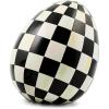 MACKENZIE-CHILDS Violet Check Small Egg Figurine(Courtly Check)