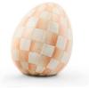 MACKENZIE-CHILDS Violet Check Small Egg Figurine(Rosy Check)