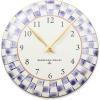 MACKENZIE-CHILDS Wall Clock, Decorative Clock for Kitchen and Living Room, Purple-and-White Violet Check(Violet Check)