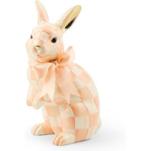 MACKENZIE-CHILDS Coral Check Duchess Bunny Figurine