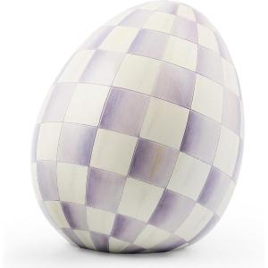 MACKENZIE-CHILDS Violet Check Small Egg Figurine(Violet Check)
