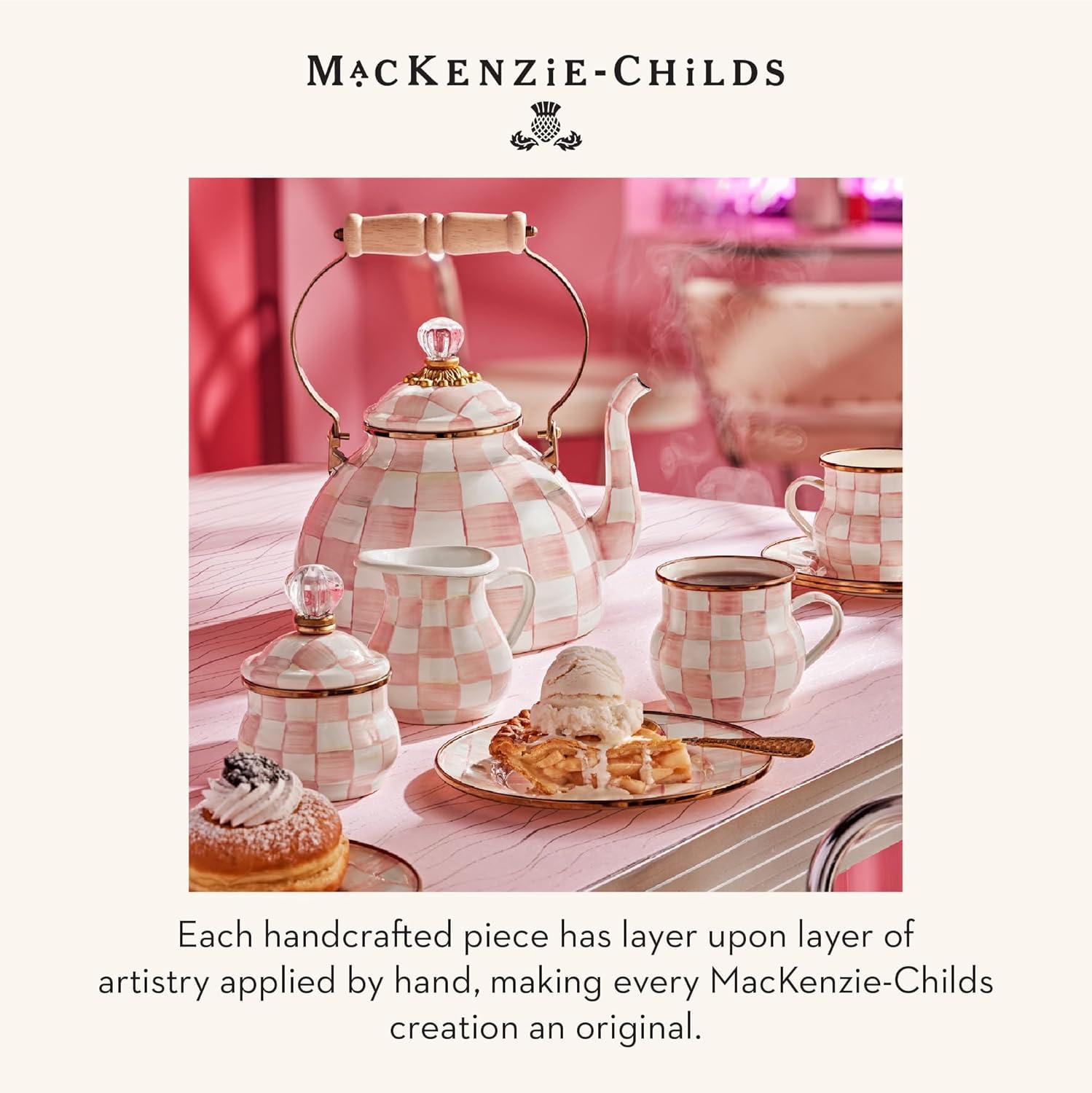 image:imageMACKENZIECHILDS Ceramic Farmhouse Oil Cruet Ceramic OilDispenser Bottle PinkandWhite Rosy CheckRosy Check