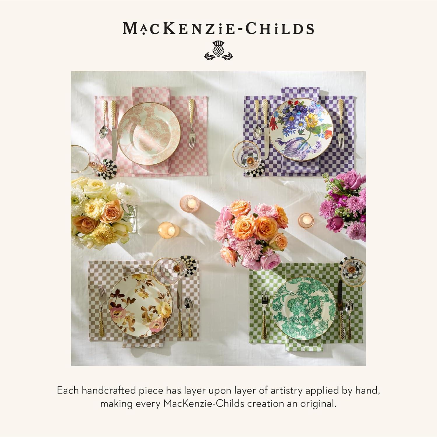 image:imageMACKENZIECHILDS Set of 4 Cotton Napkins Cloth Dinner Napkins Pink CheckPink Check