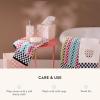 MACKENZIE-CHILDS Boutique Square Capiz Tissue-Box Cover, Decorative Tissue Holder, Pink-and-White Rosy Check(Rosy Check)