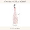 MACKENZIE-CHILDS Ceramic Farmhouse Oil Cruet, Ceramic Oil-Dispenser Bottle, Pink-and-White Rosy Check(Rosy Check)