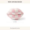 MACKENZIE-CHILDS Ceramic Kiss Me Box, Decorative Storage Box for Home Use, Pink-and-White Rosy Lips