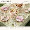 MACKENZIE-CHILDS Cheese Course, Cute Cheese Board and Serving Board for Charcuterie, Pink-and-White Rosy Check
