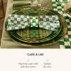 MACKENZIE-CHILDS Set of 4 Cotton Napkins, Cloth Dinner Napkins, Pink Check(Dark Green Check)