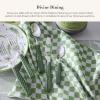 MACKENZIE-CHILDS Set of 4 Cotton Napkins, Cloth Dinner Napkins, Pink Check(Green Check)