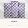 MACKENZIE-CHILDS Set of 4 Cotton Napkins, Cloth Dinner Napkins, Pink Check(Plum Check)