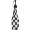 MACKENZIE-CHILDS Ceramic Farmhouse Oil Cruet, Ceramic Oil-Dispenser Bottle, Pink-and-White Rosy Check(Courtly Check)