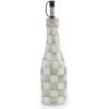 MACKENZIE-CHILDS Ceramic Farmhouse Oil Cruet, Ceramic Oil-Dispenser Bottle, Pink-and-White Rosy Check(Sterling Check)