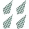 MACKENZIE-CHILDS Set of 4 Cotton Napkins, Cloth Dinner Napkins, Pink Check(Dark Green Check)