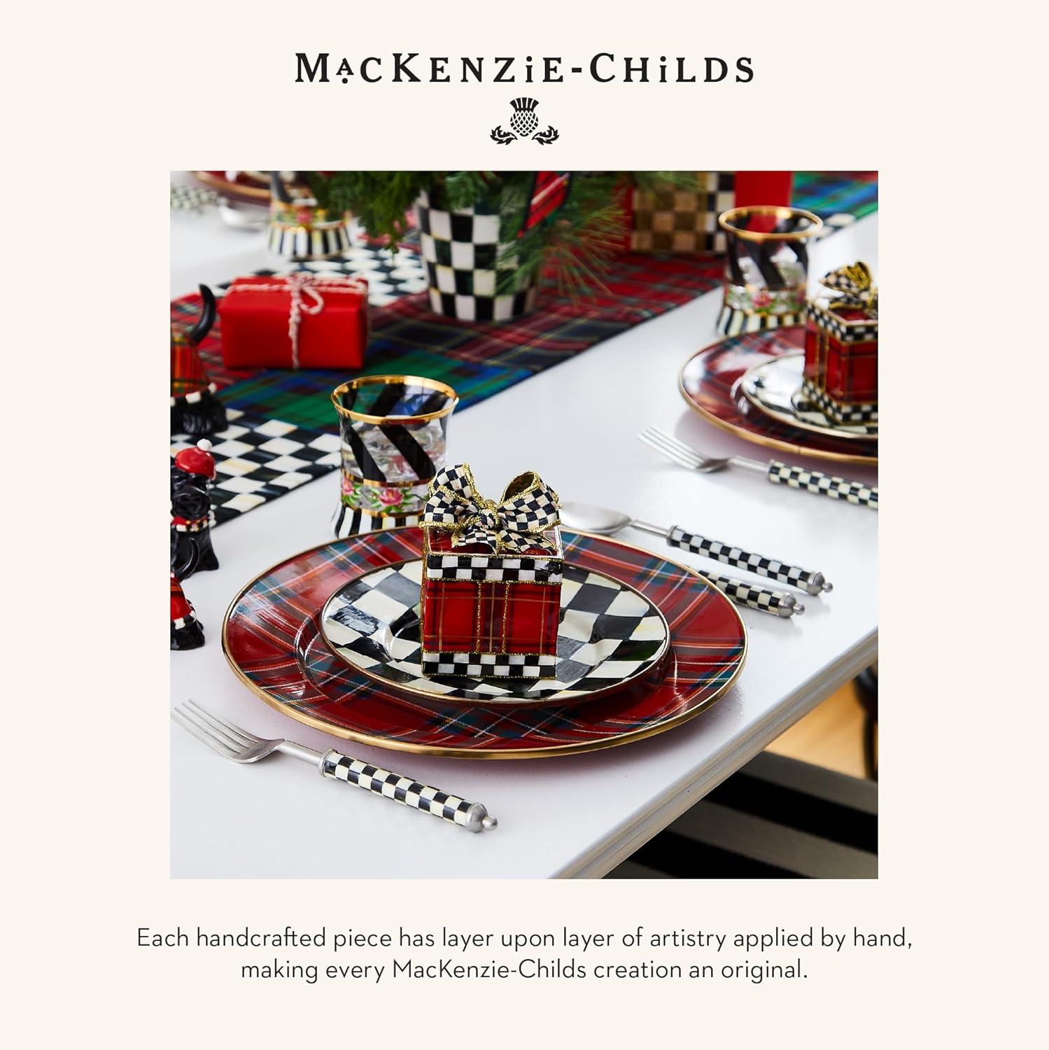 image:imageMACKENZIECHILDS Enamel Salad and Dessert Plate Small Plate for a Dessert or Appetizer Dish 8 Inches Set of 4 Red TartasticRed Tartastic