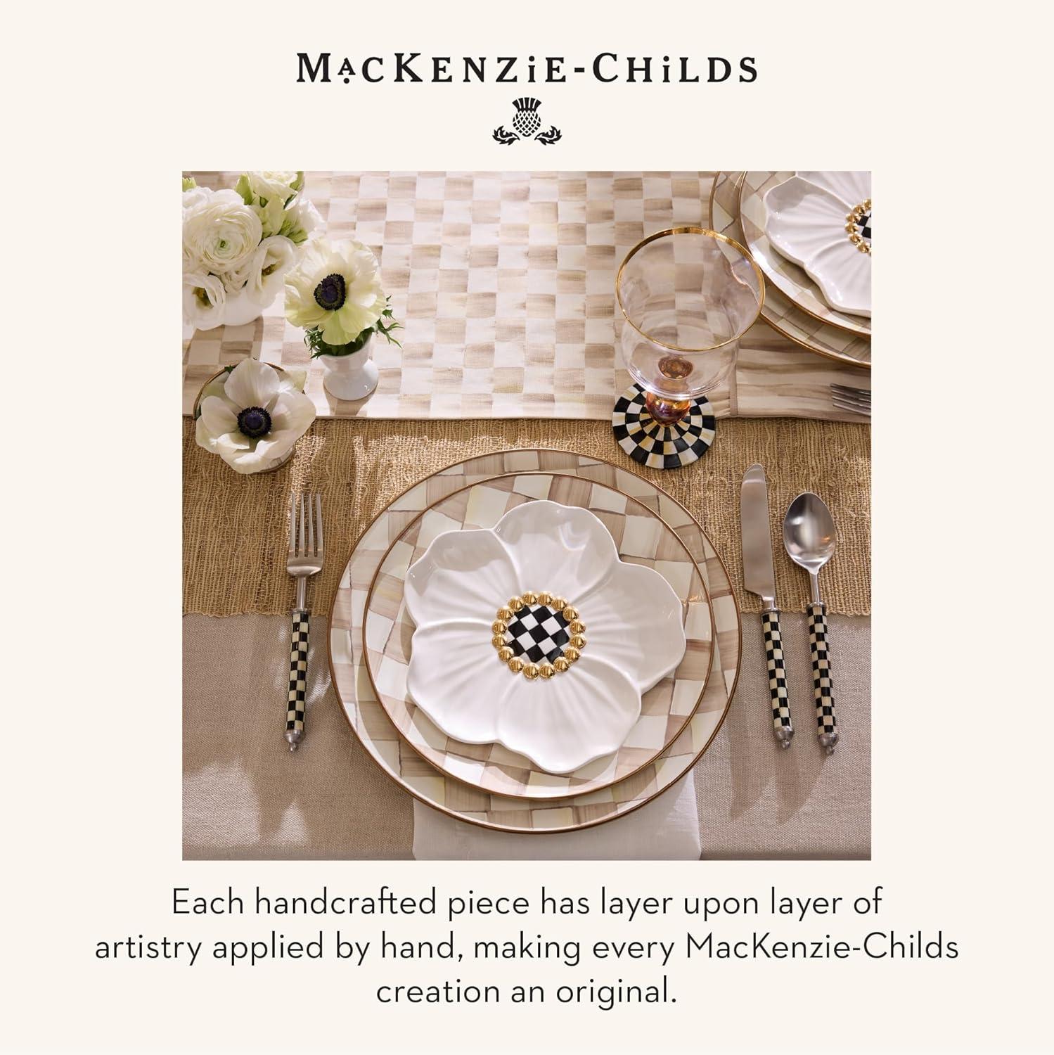 image:imageMACKENZIECHILDS Set of 4 White Rabbit Collection Ceramic Salad and Dessert Plates 8 Inches