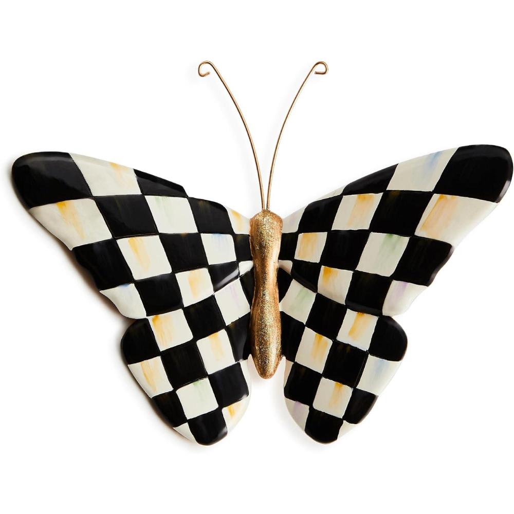 image:imageMACKENZIECHILDS Pot Climber Decorative Indoor and Outdoor Planter Hanging Decor PinkandWhite Rosy Check Funny BunnyCourtly Check Butterfly