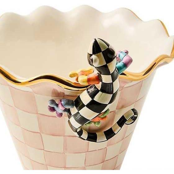 image:imageMACKENZIECHILDS Pot Climber Decorative Indoor and Outdoor Planter Hanging Decor PinkandWhite Rosy Check Funny BunnyGecko