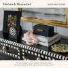 MACKENZIE-CHILDS Black Faux-Leather Box, Jewelry Box or Storage Box, Large(Small)