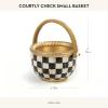 MACKENZIE-CHILDS Courtly Check Small Basket, Cute Basket for Gifts and Storage, Spring and Easter Basket Decor