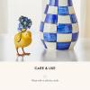 MACKENZIE-CHILDS Forget-Me-Not Chick, Cute Baby Chicken Figurine, Spring and Easter Decorative Home Decor