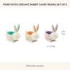 MACKENZIE-CHILDS Posie Patch Ceramic Rabbit Candy Dishes, Set of 3