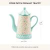 MACKENZIE-CHILDS Posie Patch Ceramic Teapot