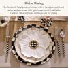 MACKENZIE-CHILDS Set of 4 White Rabbit Collection Ceramic Salad and Dessert Plates, 8 Inches