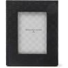 MACKENZIE-CHILDS Black Faux-Leather 5″ x 7″ Photo Frame, Cute Standing Picture Frame
