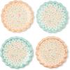 MACKENZIE-CHILDS Posie Patch Ceramic Dessert Plates, Set of 4