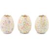 MACKENZIE-CHILDS Posie Patch Ceramic Egg Vases, Set of 3