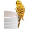 MACKENZIE-CHILDS Pot Climber, Decorative Indoor and Outdoor Planter Hanging Decor, Pink-and-White Rosy Check Funny Bunny(Chartreuse Parakeet)