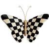 MACKENZIE-CHILDS Pot Climber, Decorative Indoor and Outdoor Planter Hanging Decor, Pink-and-White Rosy Check Funny Bunny(Courtly Check Butterfly)