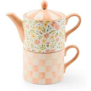 MACKENZIE-CHILDS Posie Patch Ceramic Tea For Me