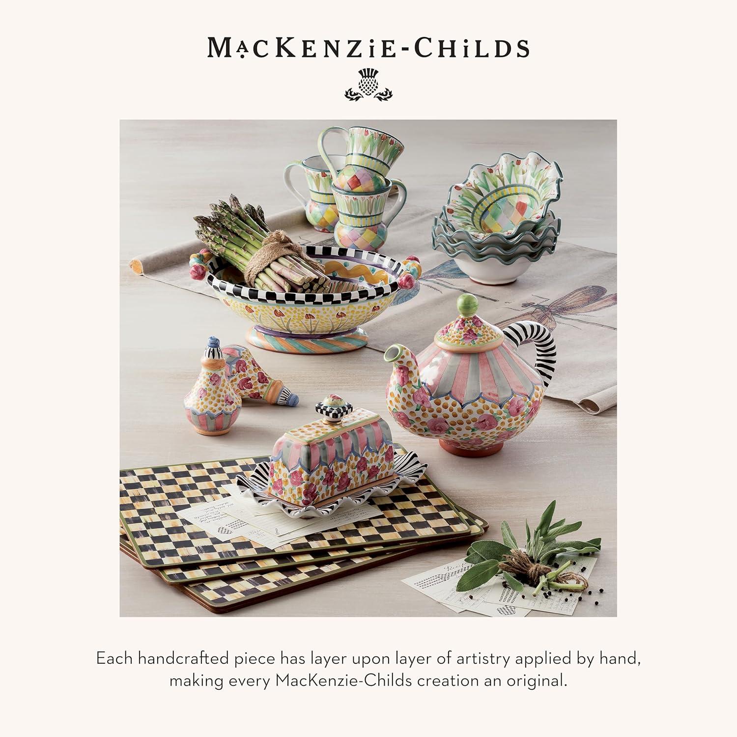 image:imageMACKENZIECHILDS CorkBack Placemats HardFinish Washable Table Mats Set of 4 BlackandWhite Courtly CheckCourtly Check