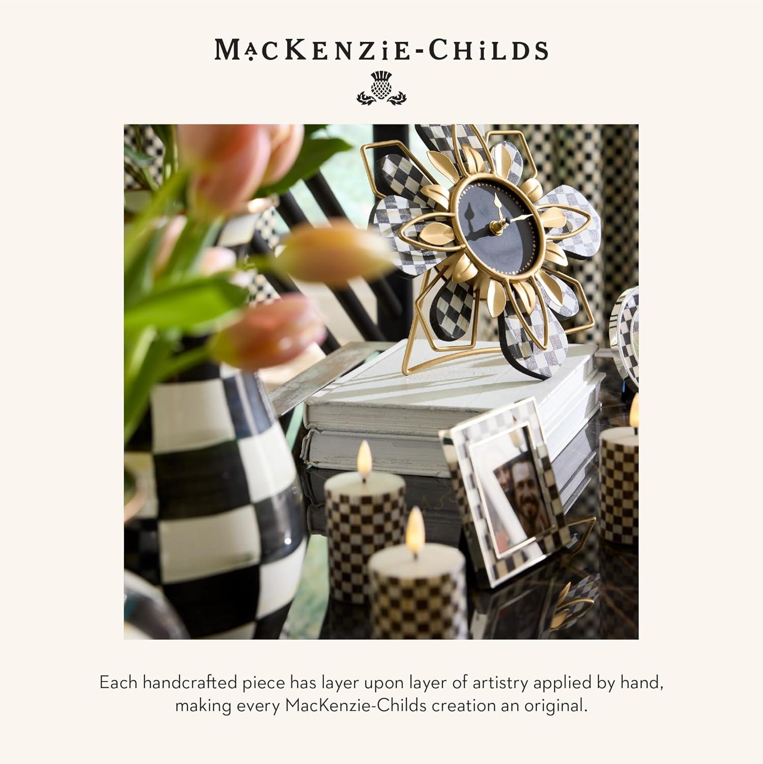 image:imageMACKENZIECHILDS Set of 2 SilverPlated Photo Frames Cute Family Picture Frames BlackandWhite Courtly Check