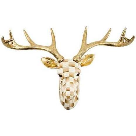 image:imageMACKENZIECHILDS Courtly Check Small Animal Wall Decor Checkered Wall Art MooseRustic