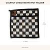 MACKENZIE-CHILDS Bistro Pot Holder, Decorative Hot Pad for Kitchen, Cute Kitchen Accessory, Black-and-White Courtly Check(Courtly Check)