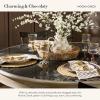 MACKENZIE-CHILDS Cork-Back Placemats, Hard-Finish Washable Table Mats, Set of 4, Black-and-White Courtly Check(Mocha Check)