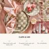 MACKENZIE-CHILDS Cork-Back Placemats, Hard-Finish Washable Table Mats, Set of 4, Black-and-White Courtly Check(Mocha Check)