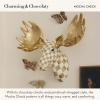 MACKENZIE-CHILDS Courtly Check Small Animal Wall Decor, Checkered Wall Art, Moose(Art Deco)
