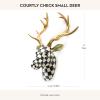 MACKENZIE-CHILDS Courtly Check Small Animal Wall Decor, Checkered Wall Art, Moose(Deer)