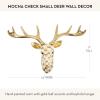 MACKENZIE-CHILDS Courtly Check Small Animal Wall Decor, Checkered Wall Art, Moose(Rustic)