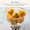 MACKENZIE-CHILDS Glass Trifle Bowl, Decorative Serving Bowl, 18-Cup Capacity, Black-and-White Courtly Check
