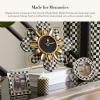 MACKENZIE-CHILDS Set of 2 Silver-Plated Photo Frames, Cute Family Picture Frames, Black-and-White Courtly Check