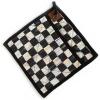 MACKENZIE-CHILDS Bistro Pot Holder, Decorative Hot Pad for Kitchen, Cute Kitchen Accessory, Black-and-White Courtly Check(Courtly Check)