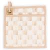 MACKENZIE-CHILDS Bistro Pot Holder, Decorative Hot Pad for Kitchen, Cute Kitchen Accessory, Black-and-White Courtly Check(Mocha Check)