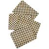 MACKENZIE-CHILDS Cork-Back Placemats, Hard-Finish Washable Table Mats, Set of 4, Black-and-White Courtly Check(Courtly Check)