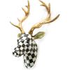 MACKENZIE-CHILDS Courtly Check Small Animal Wall Decor, Checkered Wall Art, Moose(Deer)