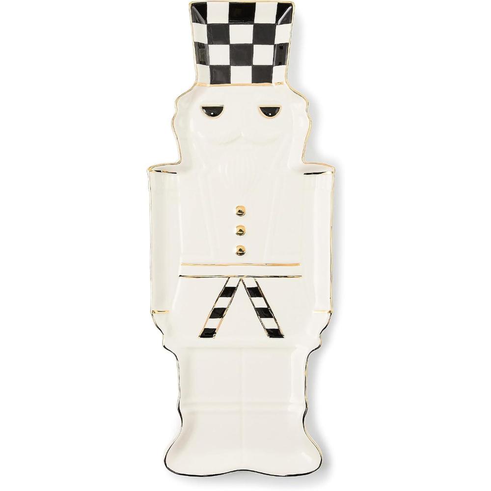 image:imageMACKENZIECHILDS Cookie Plate Christmas Candy and Cookie Platter Scottish BouquetCourtly Noel Nutcracker